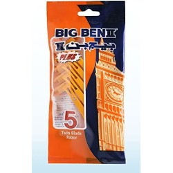 Big Ben Twin Blade Disposable Razors Set of 5 Pieces
