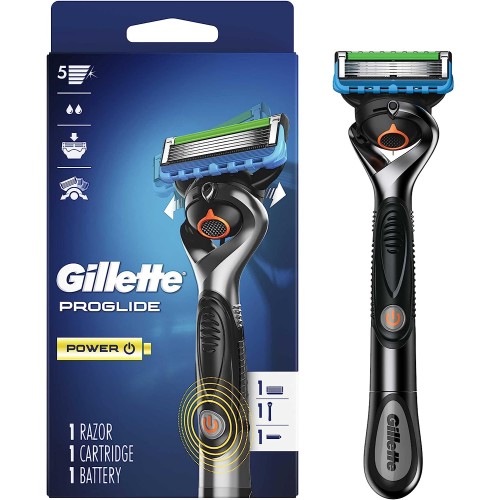 Gillette ProGlide Power Razors for Men, 1 Gillette Razor, 1 Razor Blade Refill