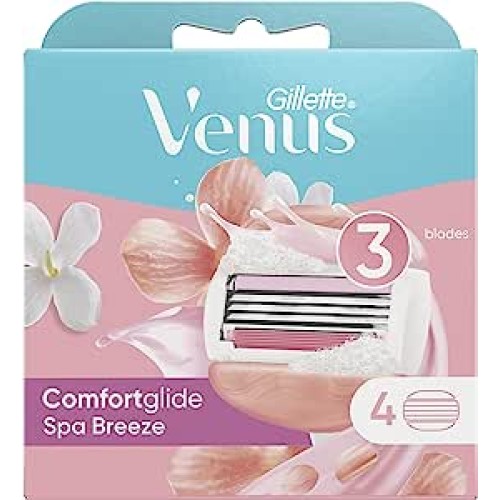 Gillette Venus Comfort glide White Tea Women's Razor Blade Refills, 4 Count