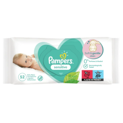 Pampers Sensitive Baby Wipes 52 Pack 