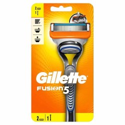 Gillette Fusion 5 Manual Razor Handle And 2 Razor Blade Refills 