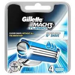 Gillette Blade Mach 3 Turbo 4 Cartridges 