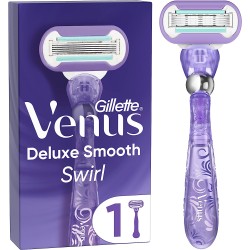 Gillette Venus DELUXE SMOOTH SWIRL FLEXIBALL Women's Razor + 1 Razor Blade Refill